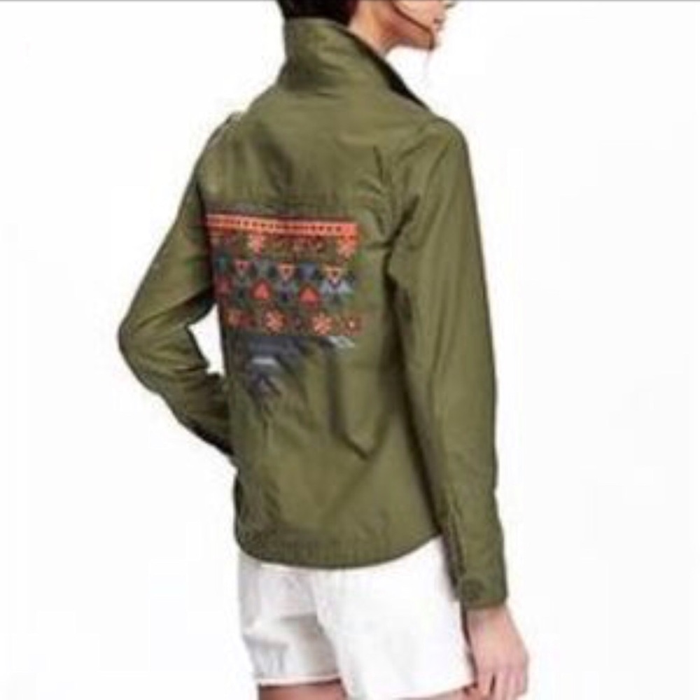 Old Navy Aztec Embroidered Lightweight Jacket
